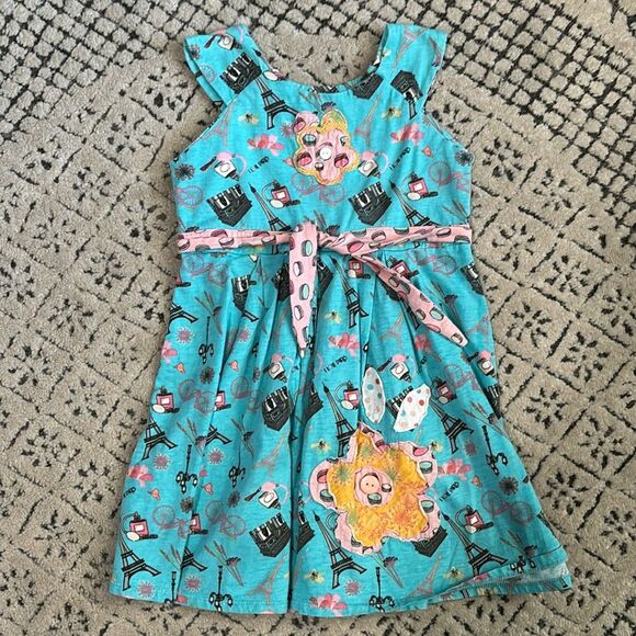 Jelly The Pug Spring in Paris Dress Girls sz 8 - Picture 1 of 7